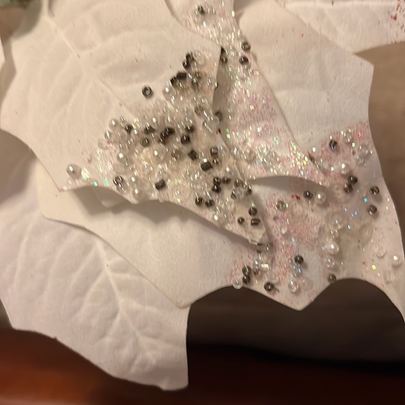 White Poinsettia Bundle, Christmas Decor - Picture 3 of 7